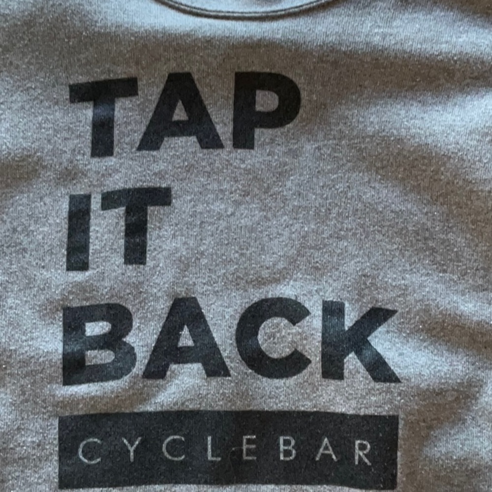 Gray Cropped Graphic Sweatshirt Size Small - Picture 2 of 6